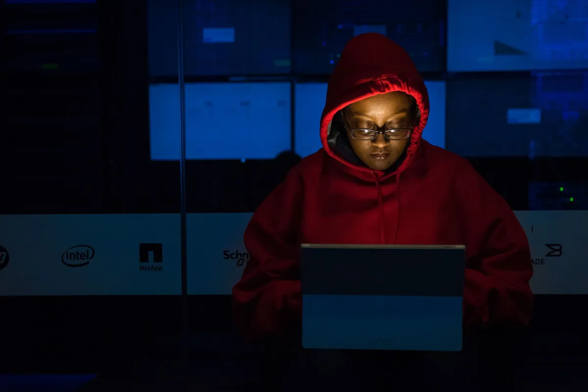 cybersecurity professional at work
