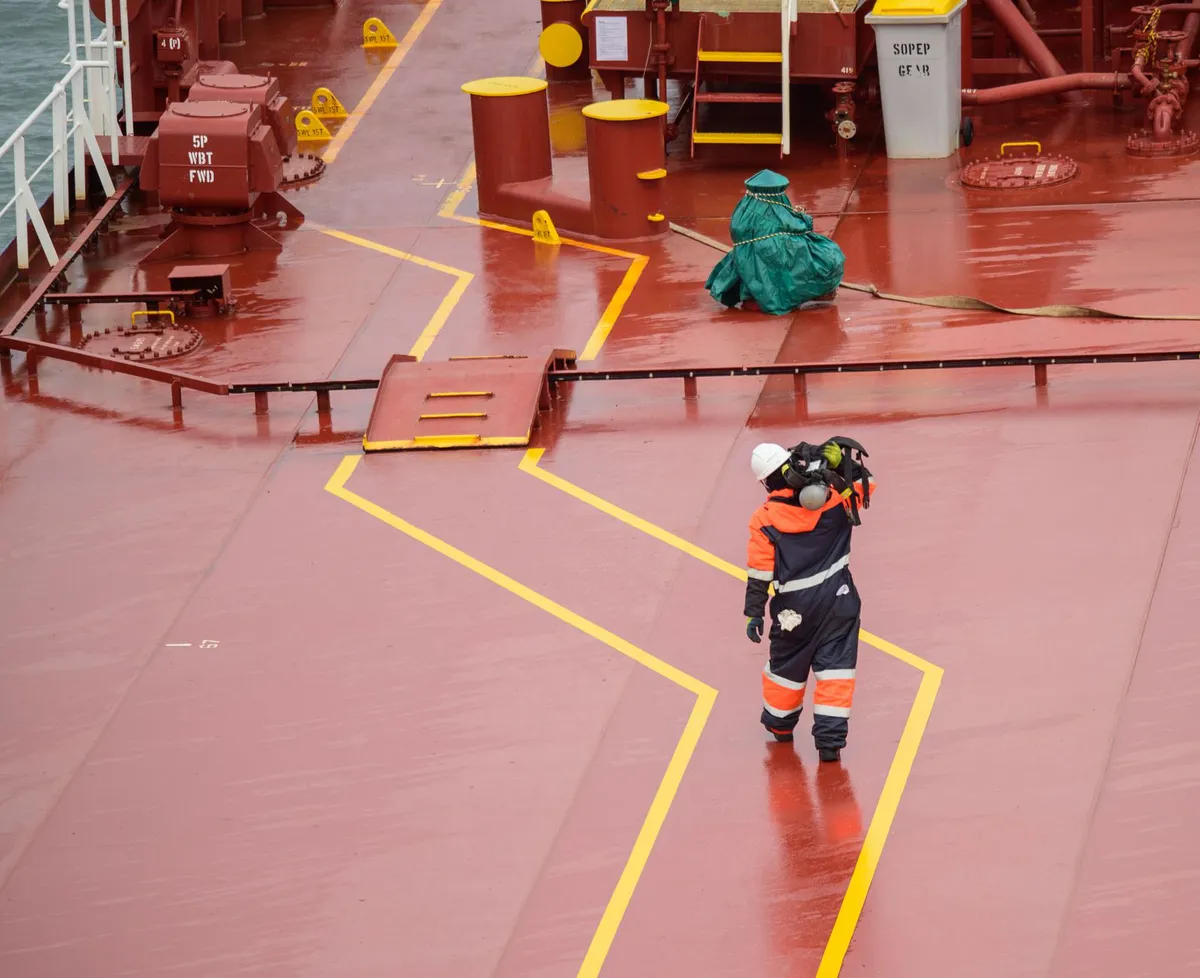 maritime workers on ship