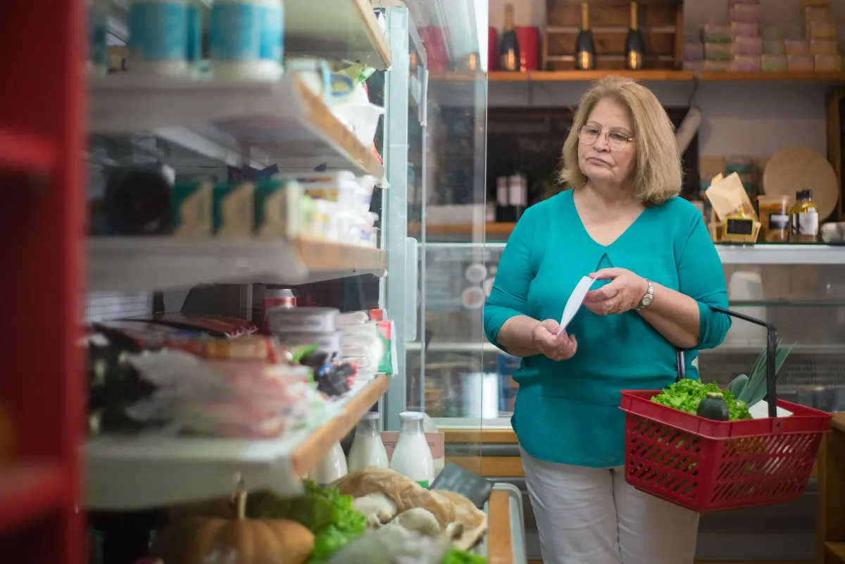grocery shopping with a list