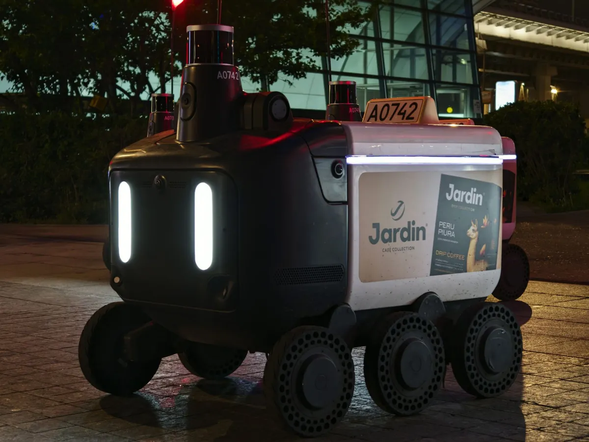 drone delivery in action