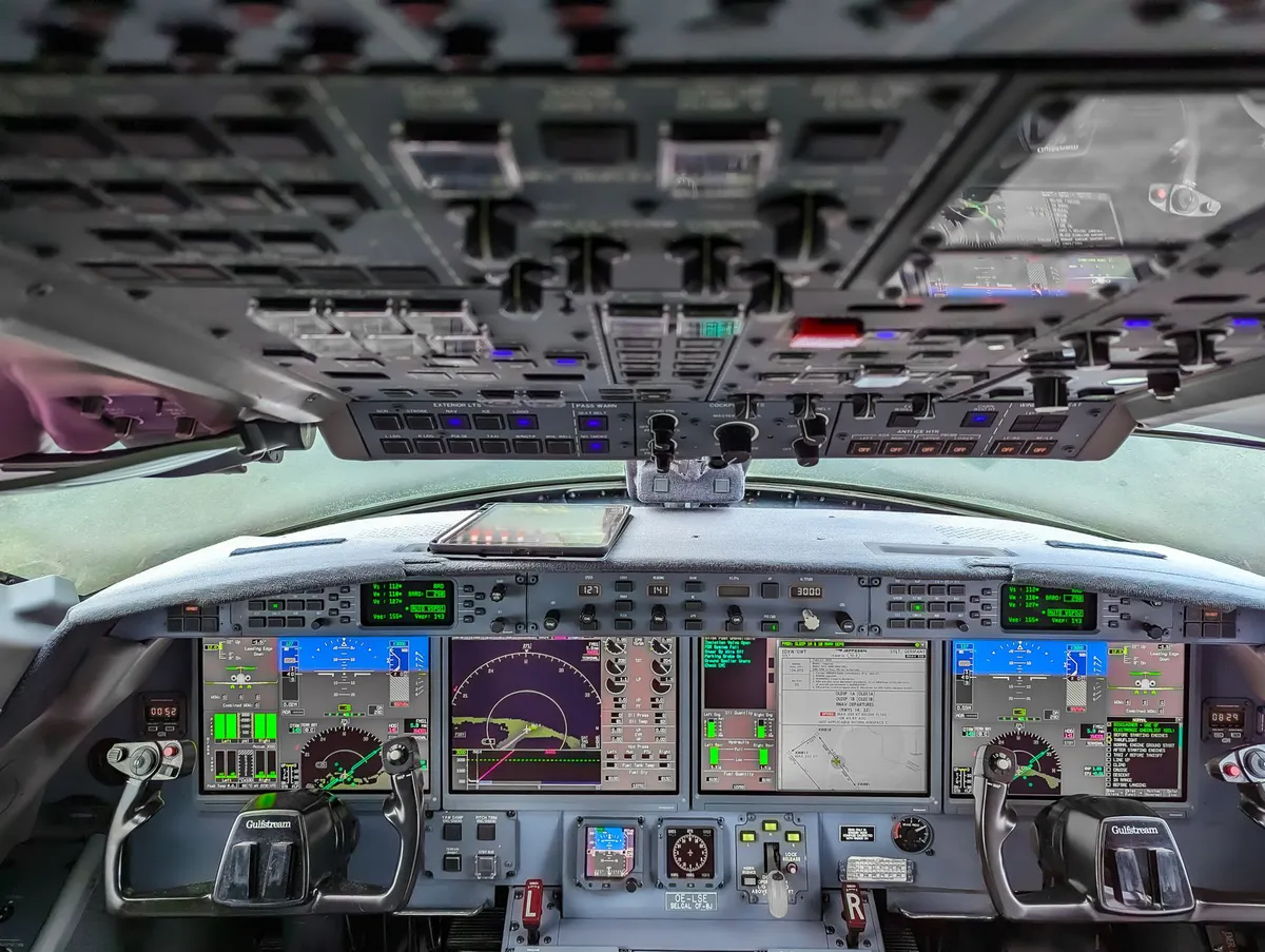 airplane cockpit interior