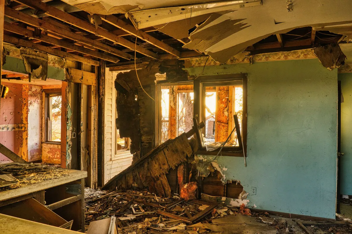 water damage home interior