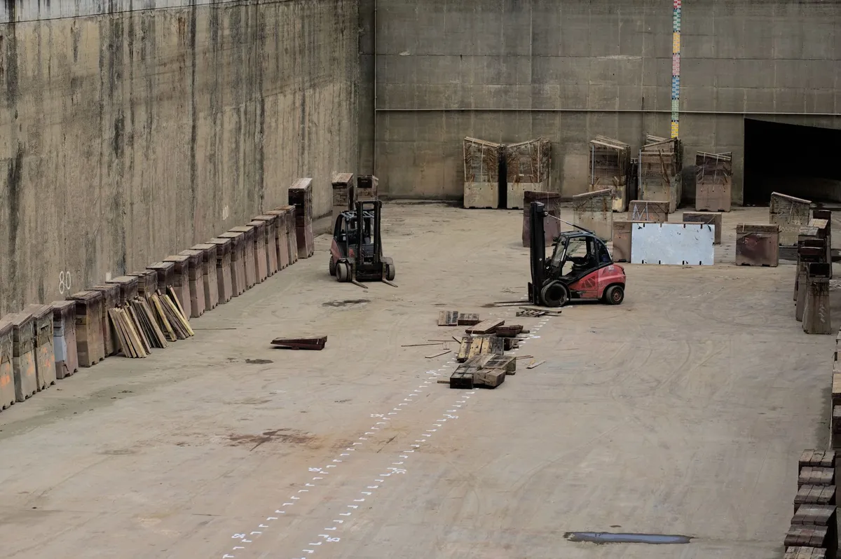 forklift accident scene
