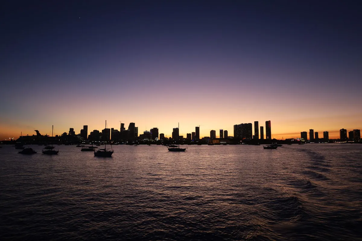 Miami skyline at dusk