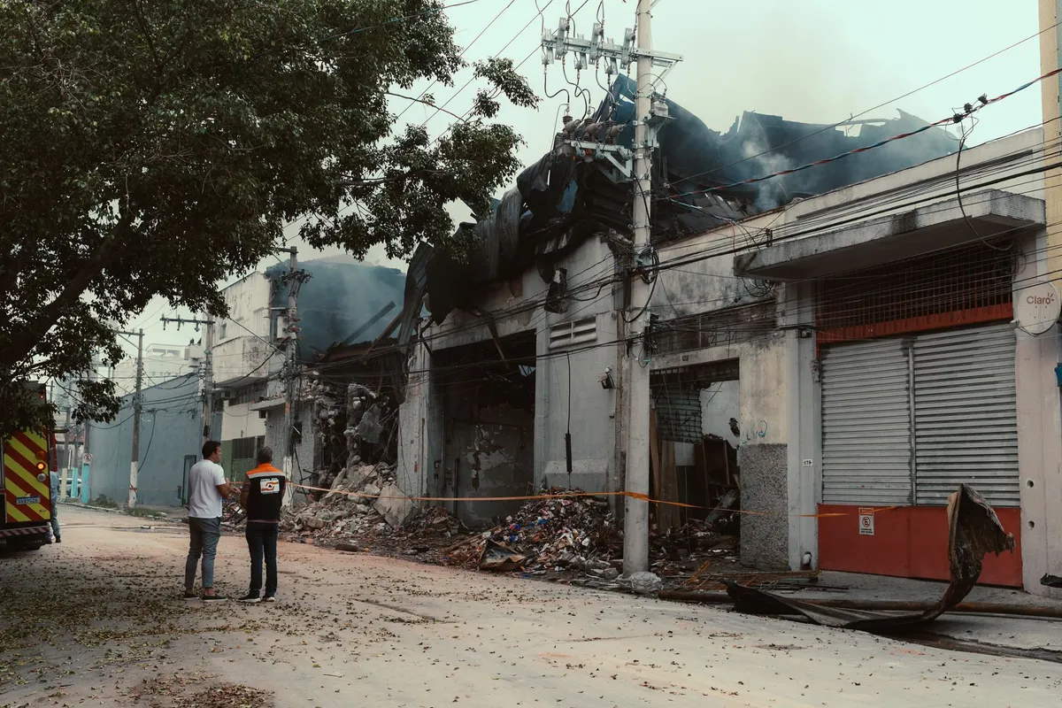warehouse fire aftermath