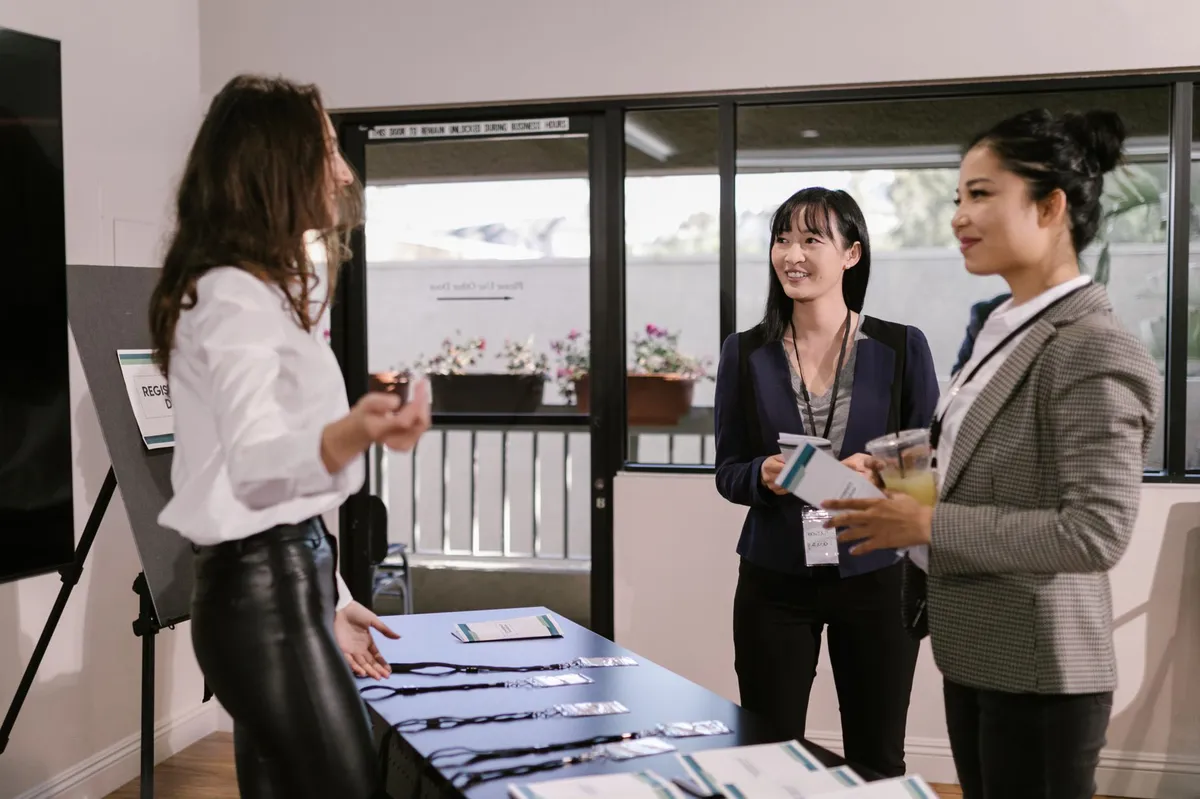 networking at insurance conference