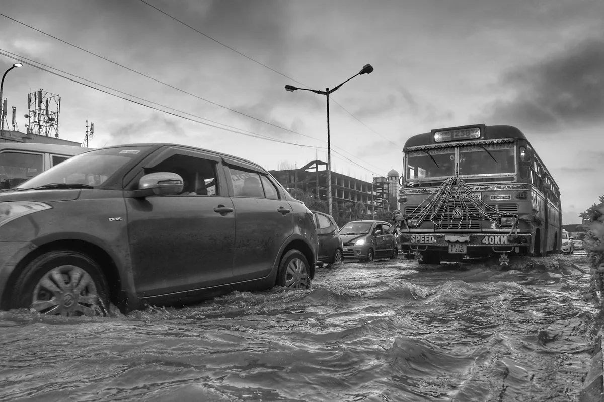flooded street in Mumbai