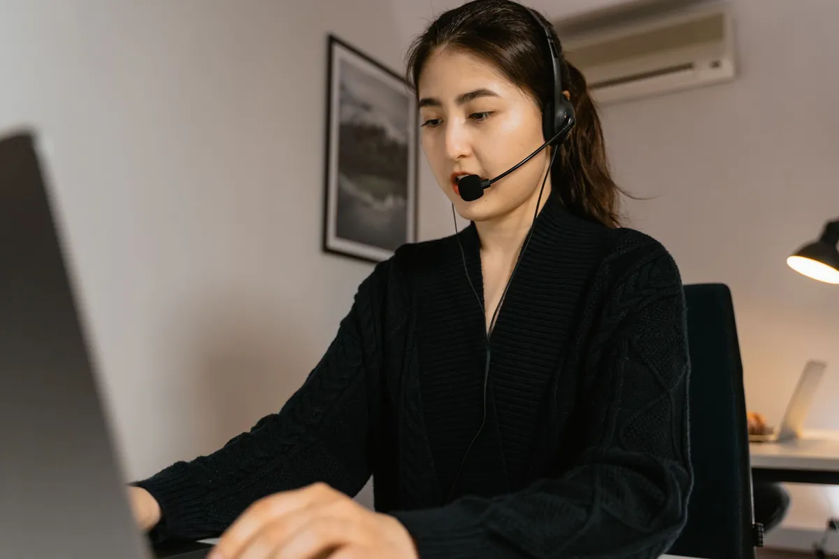 employee working remotely