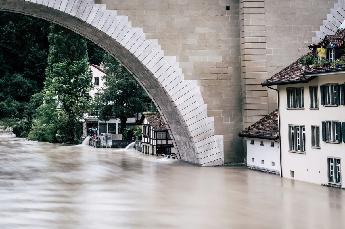 urban flooding scene
