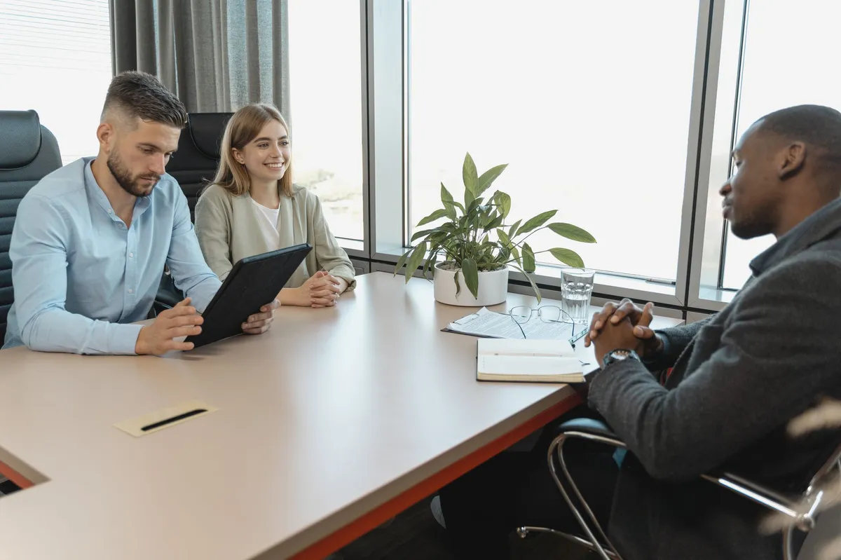 diverse hiring team meeting
