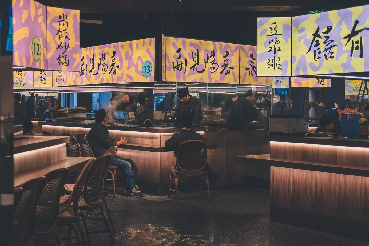 bustling bar interior