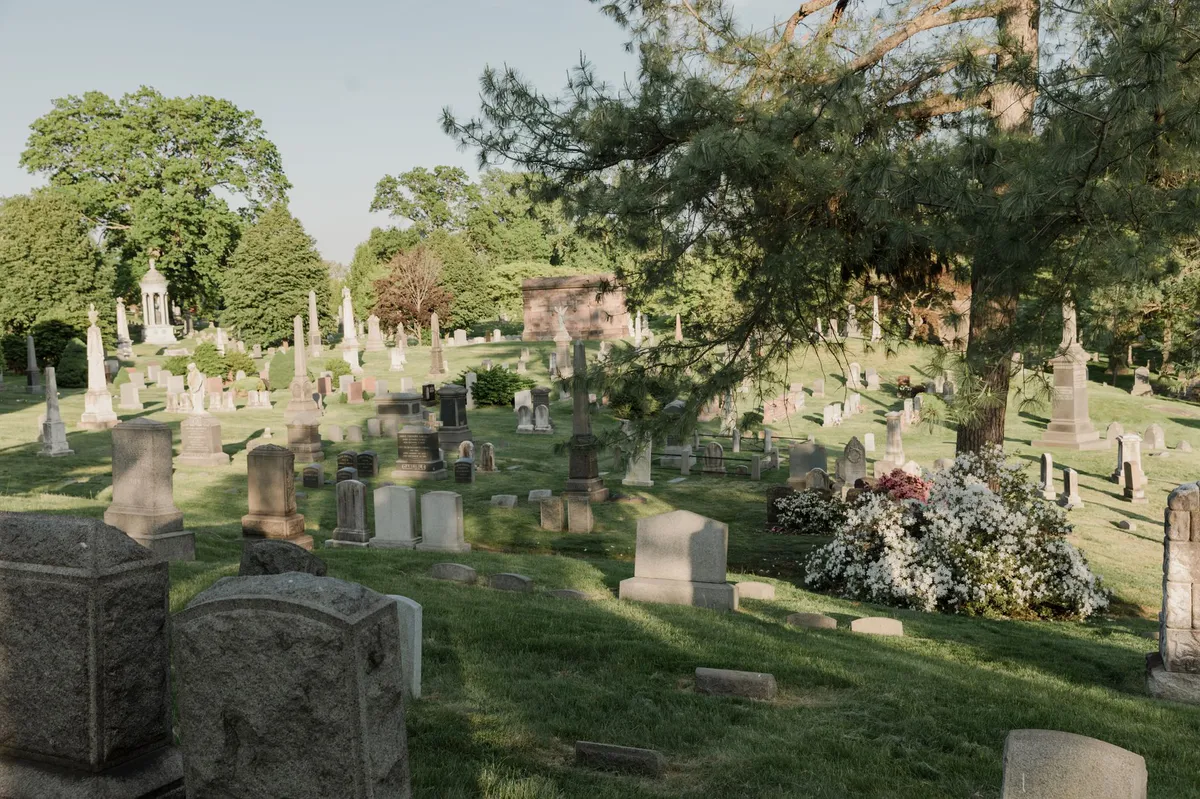 cemetery grounds with headstones