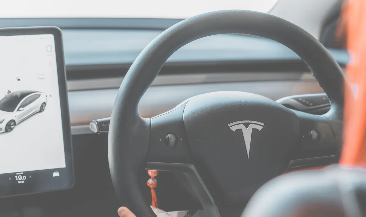 Tesla Model 3 interior closeup