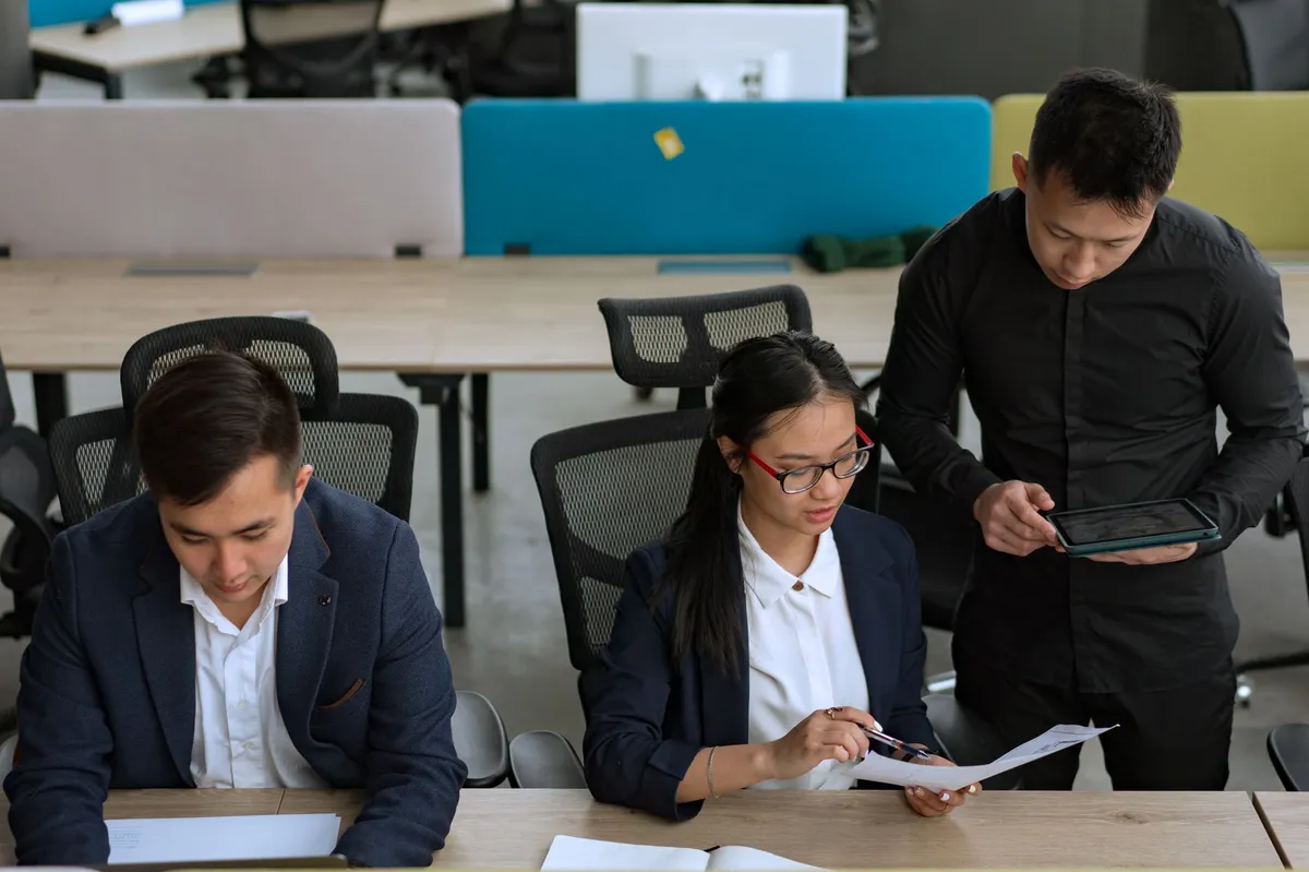 teamwork in office setting