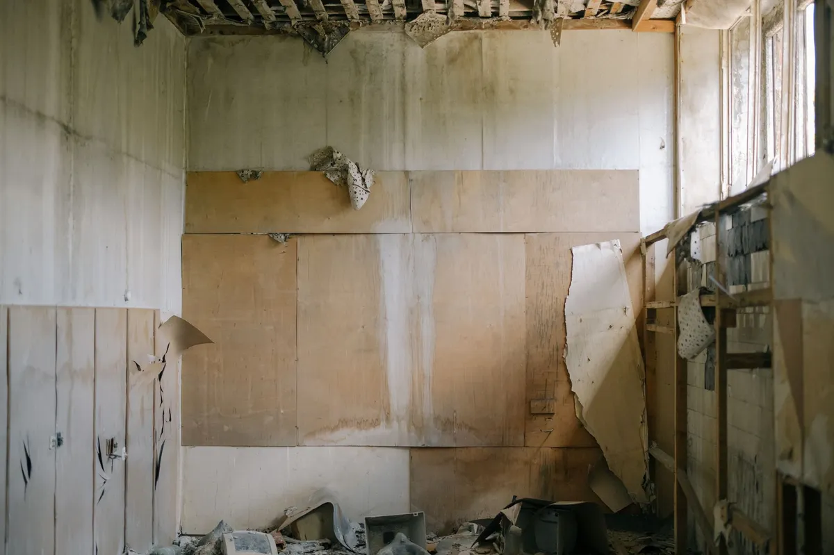 crumbling ceiling in home