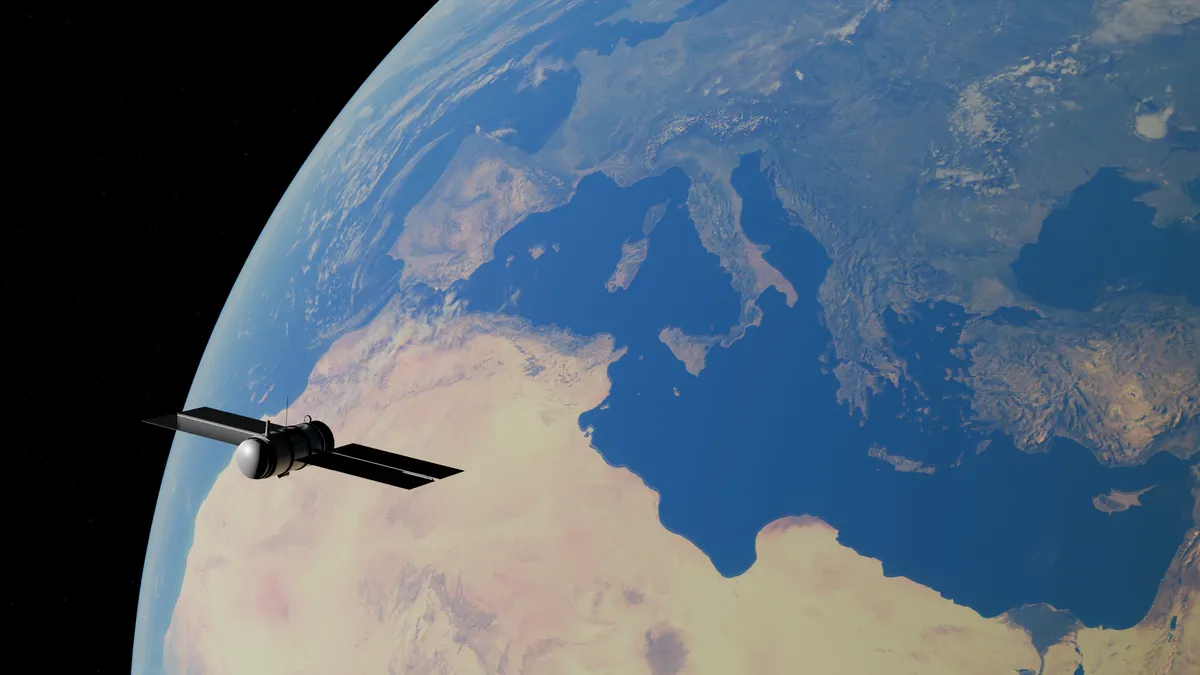 satellite measuring earth