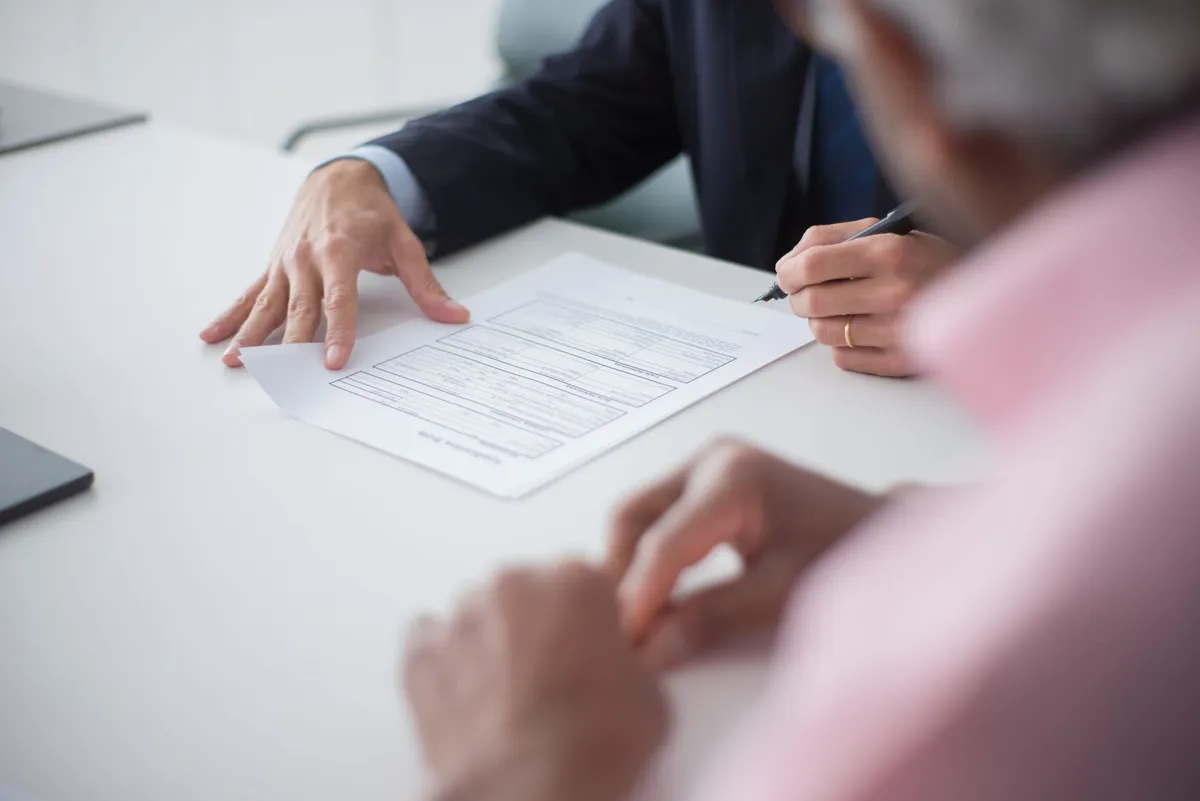 financial transaction paperwork