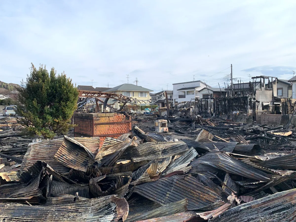 factory fire aftermath