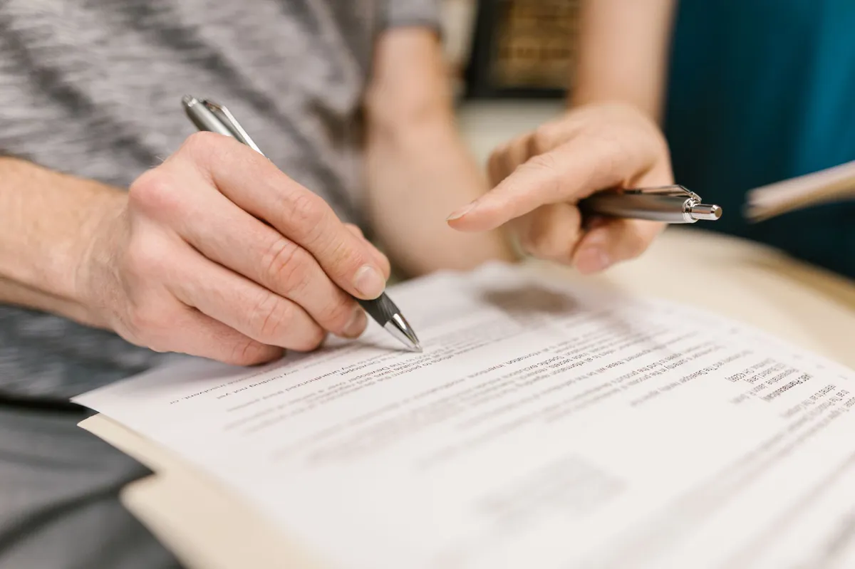 regulatory paperwork closeup