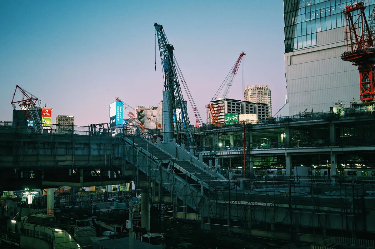busy construction site
