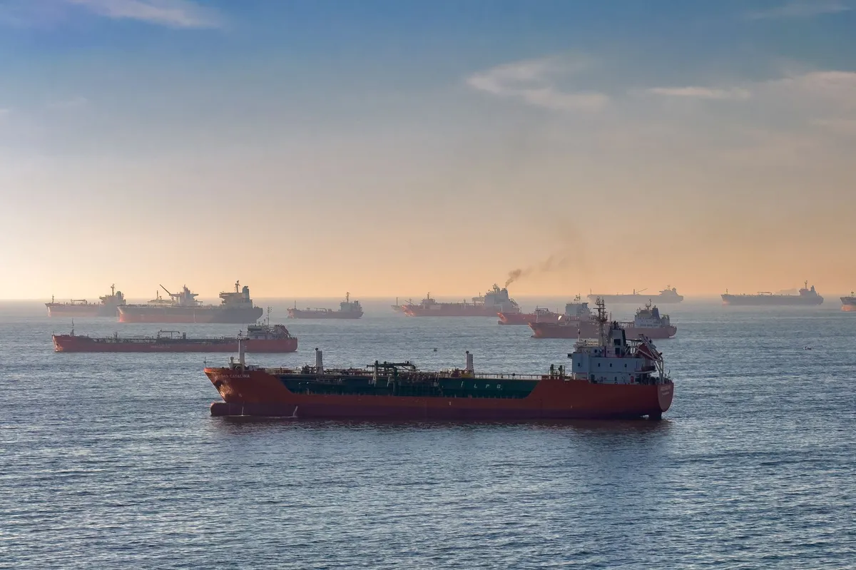 oil tanker in the Strait of Hormuz