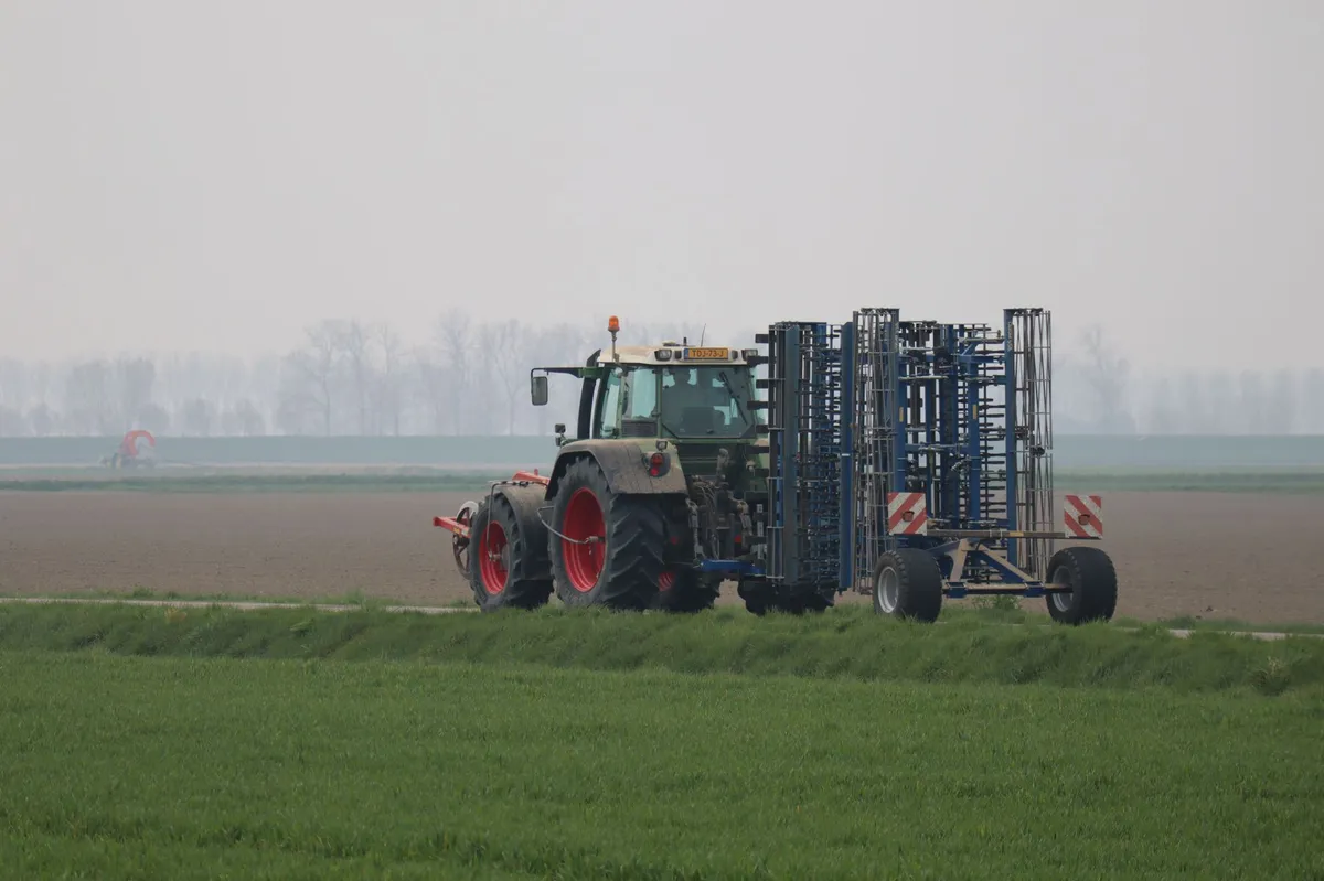 agricultural equipment in field