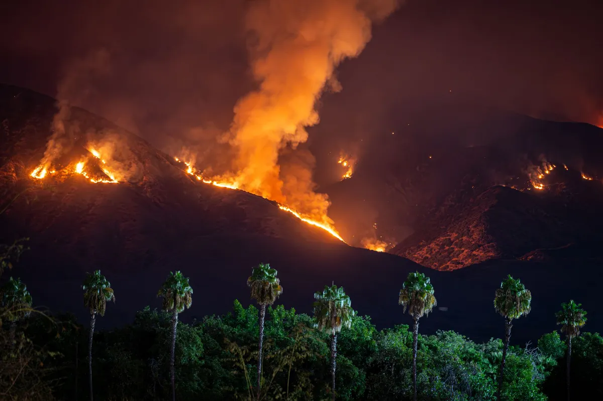 California wildfire landscape