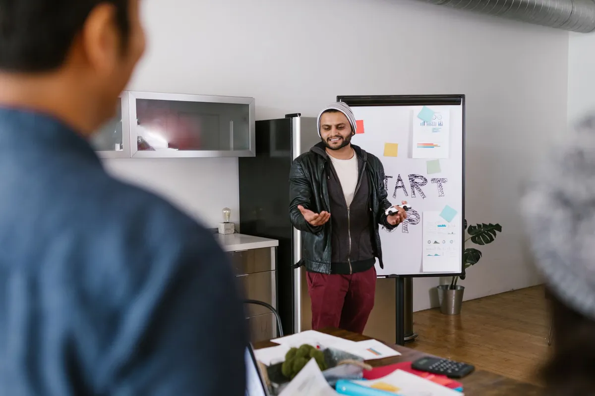 small business owner discussing strategy