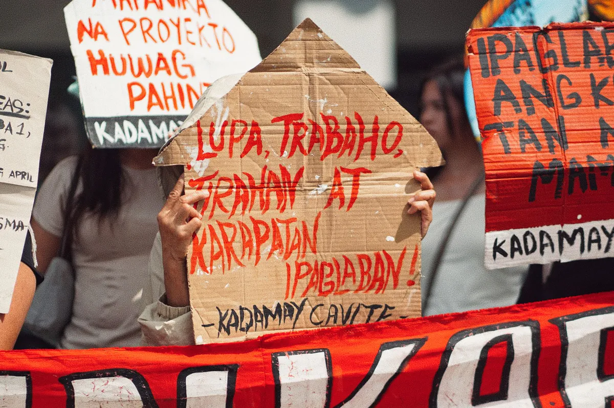 protest sign for workers' rights