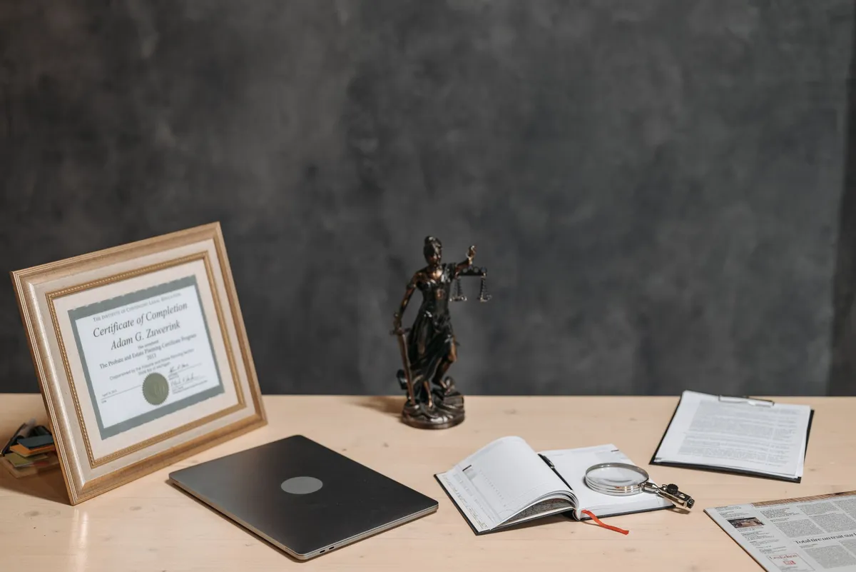 legal document on desk