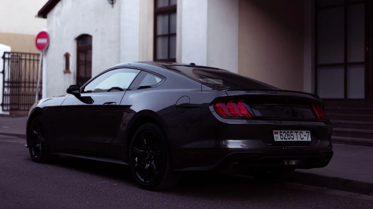 Ford Mustang explosion scene
