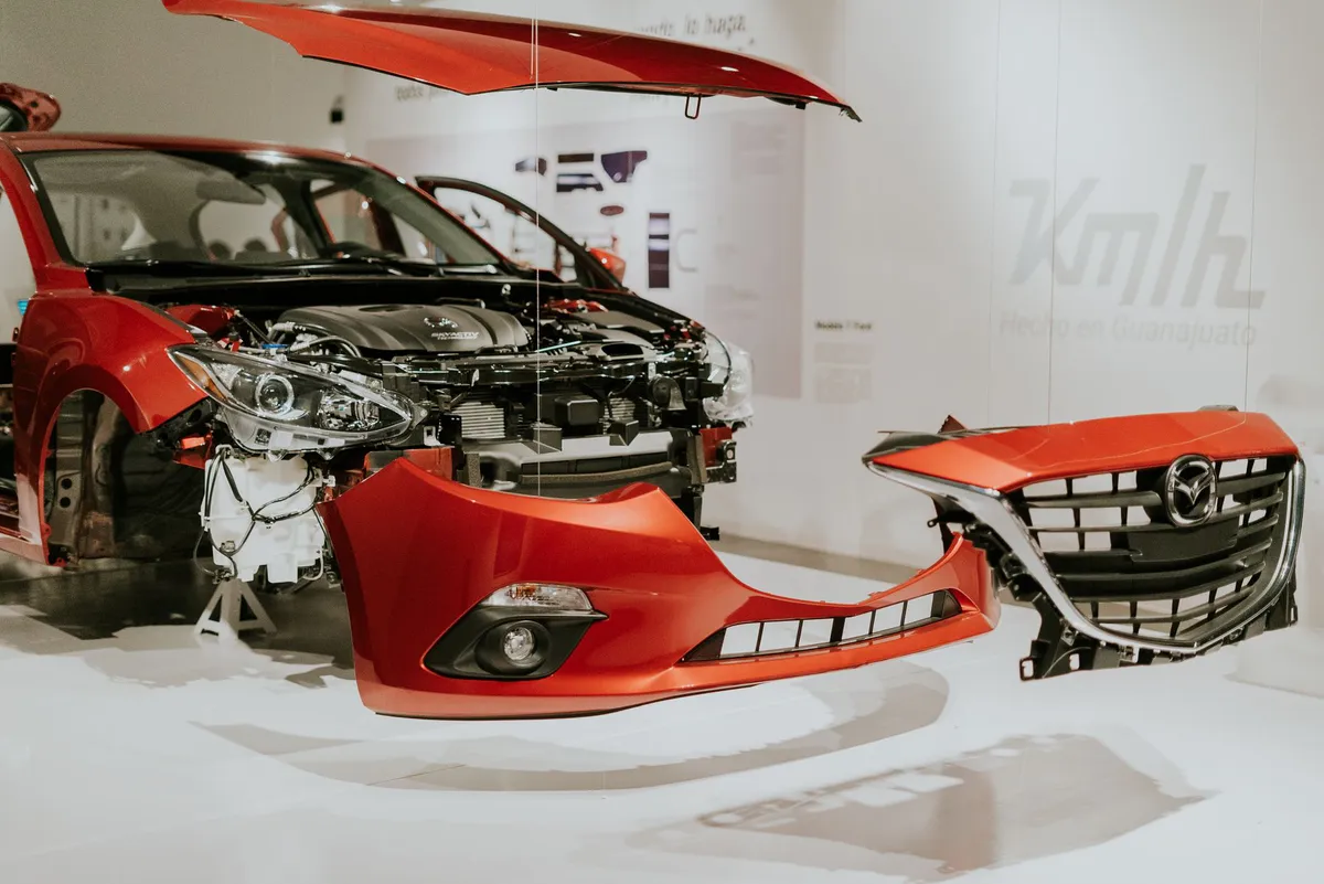 automotive assembly line closeup
