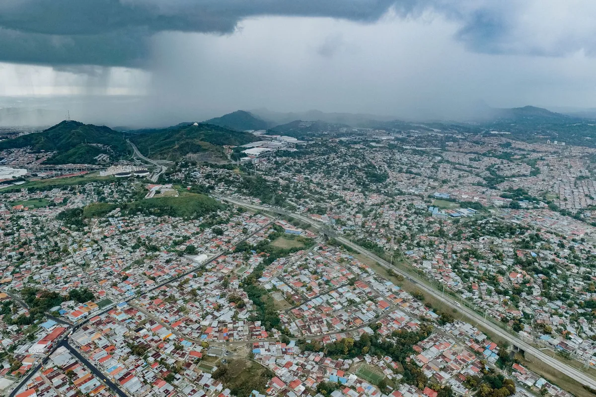 tropical storm approaching land