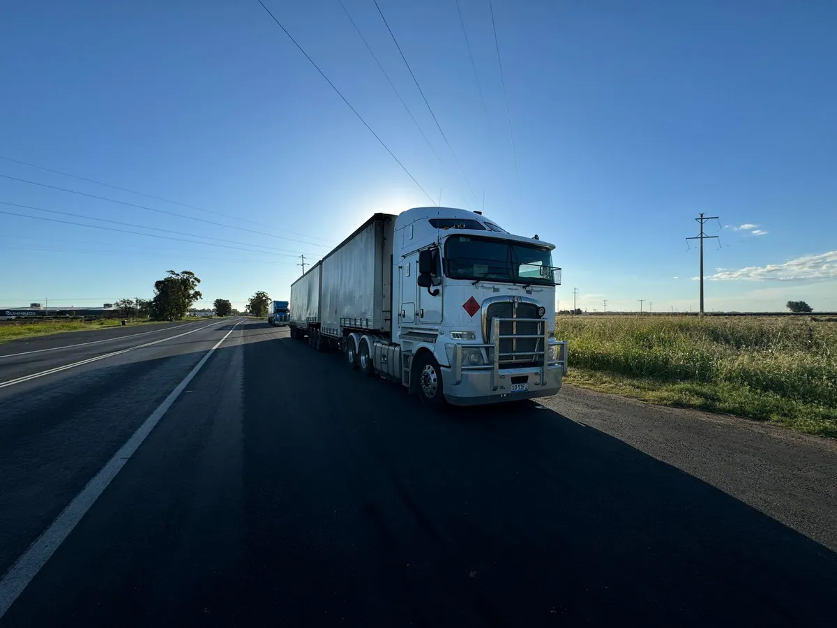trucking transport on highway