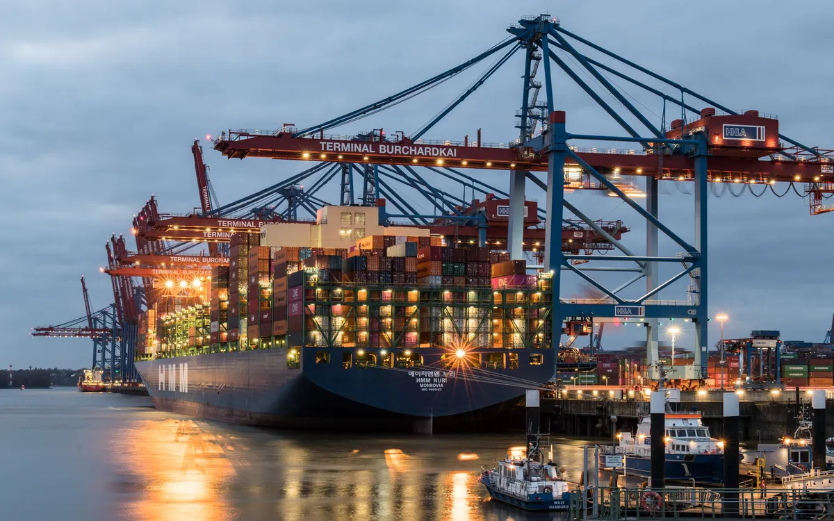 cargo ship in port