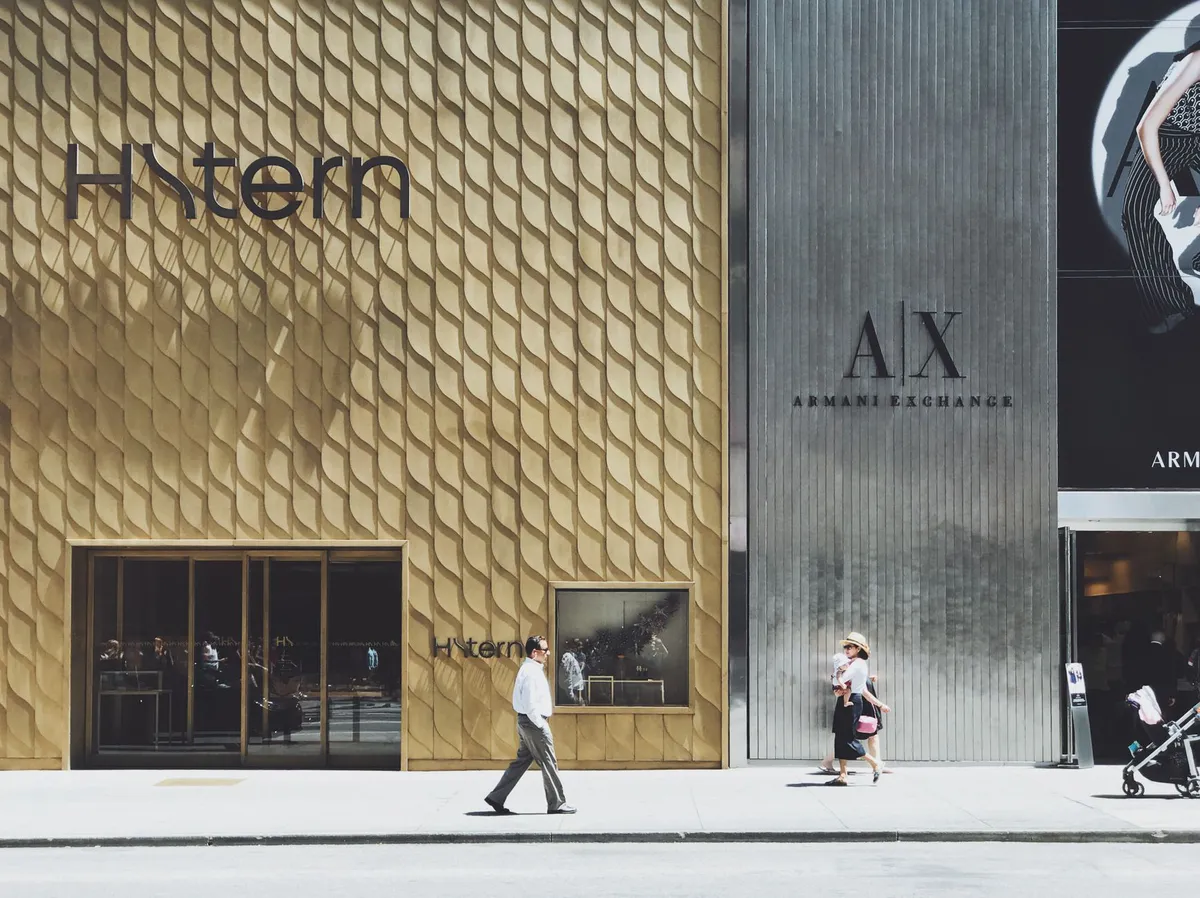 luxury shopping center exterior