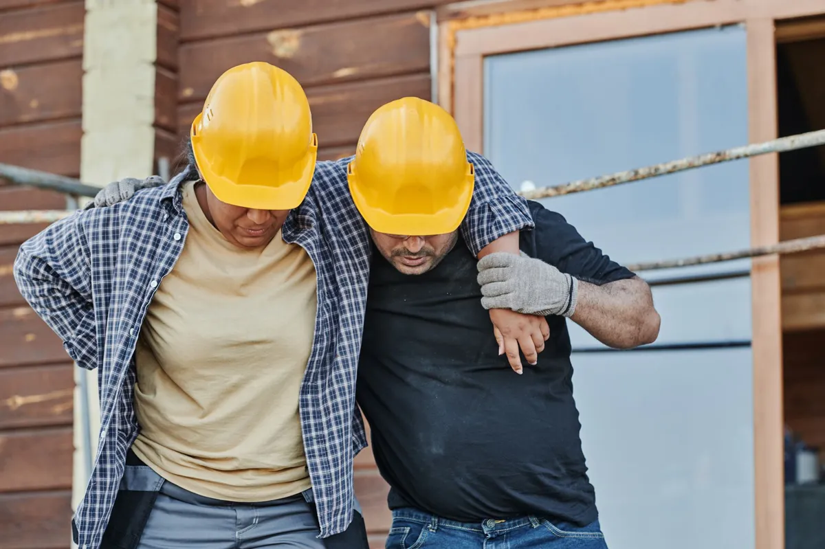 construction worker injury