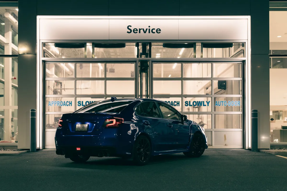 car dealership service area
