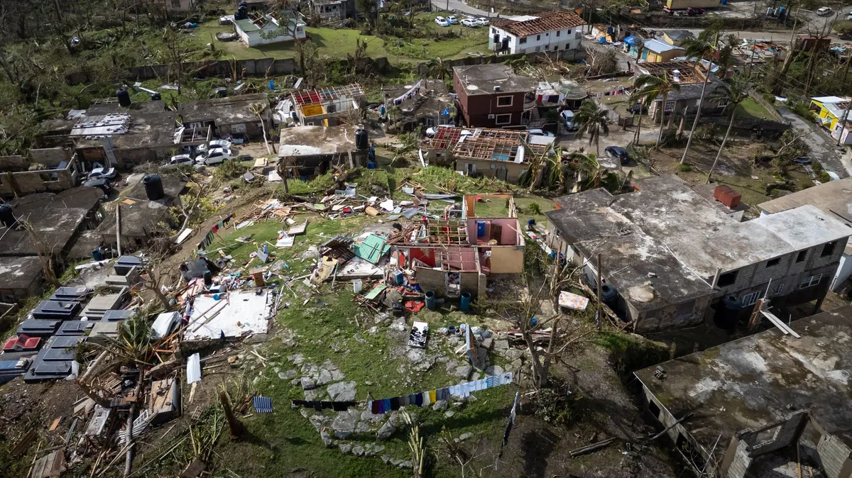 damaged homes in hurricane aftermath