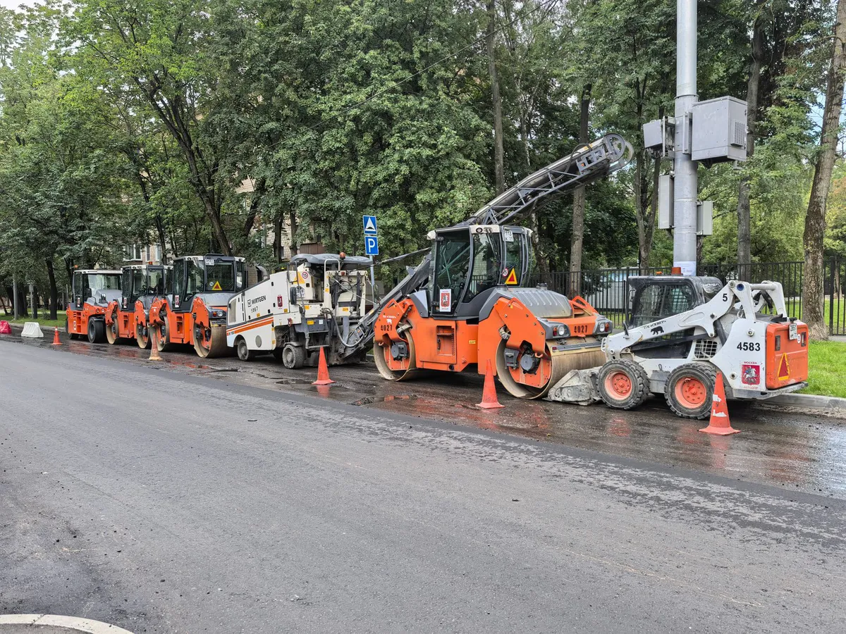 construction site with asphalt