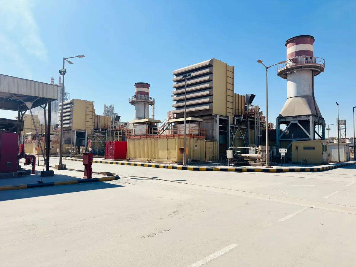 industrial facility with backup generator