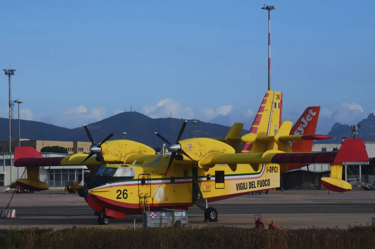 firefighting equipment in airplane