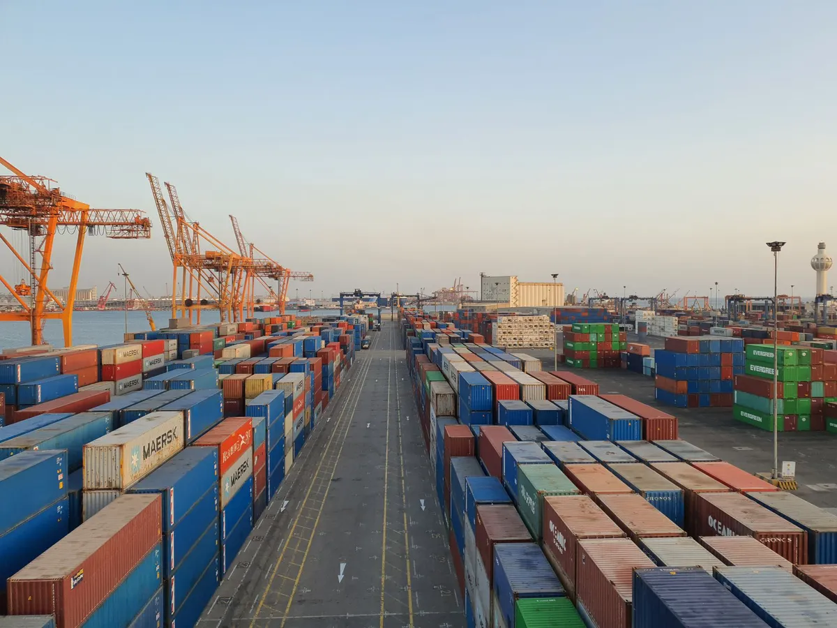 shipping container yard