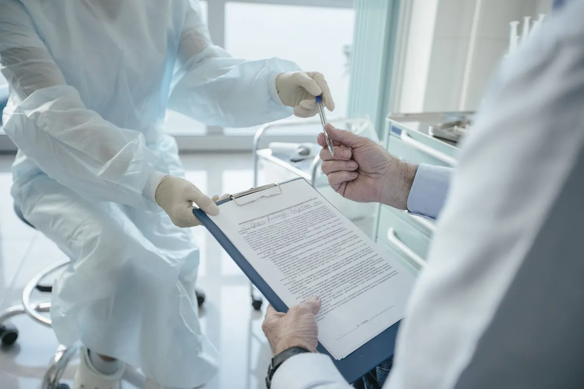 healthcare contract signing