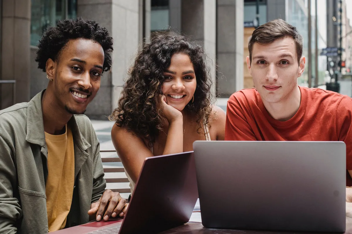 young adults using technology