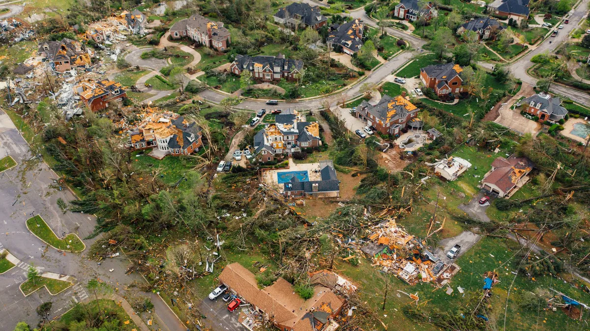 tornado damage aftermath