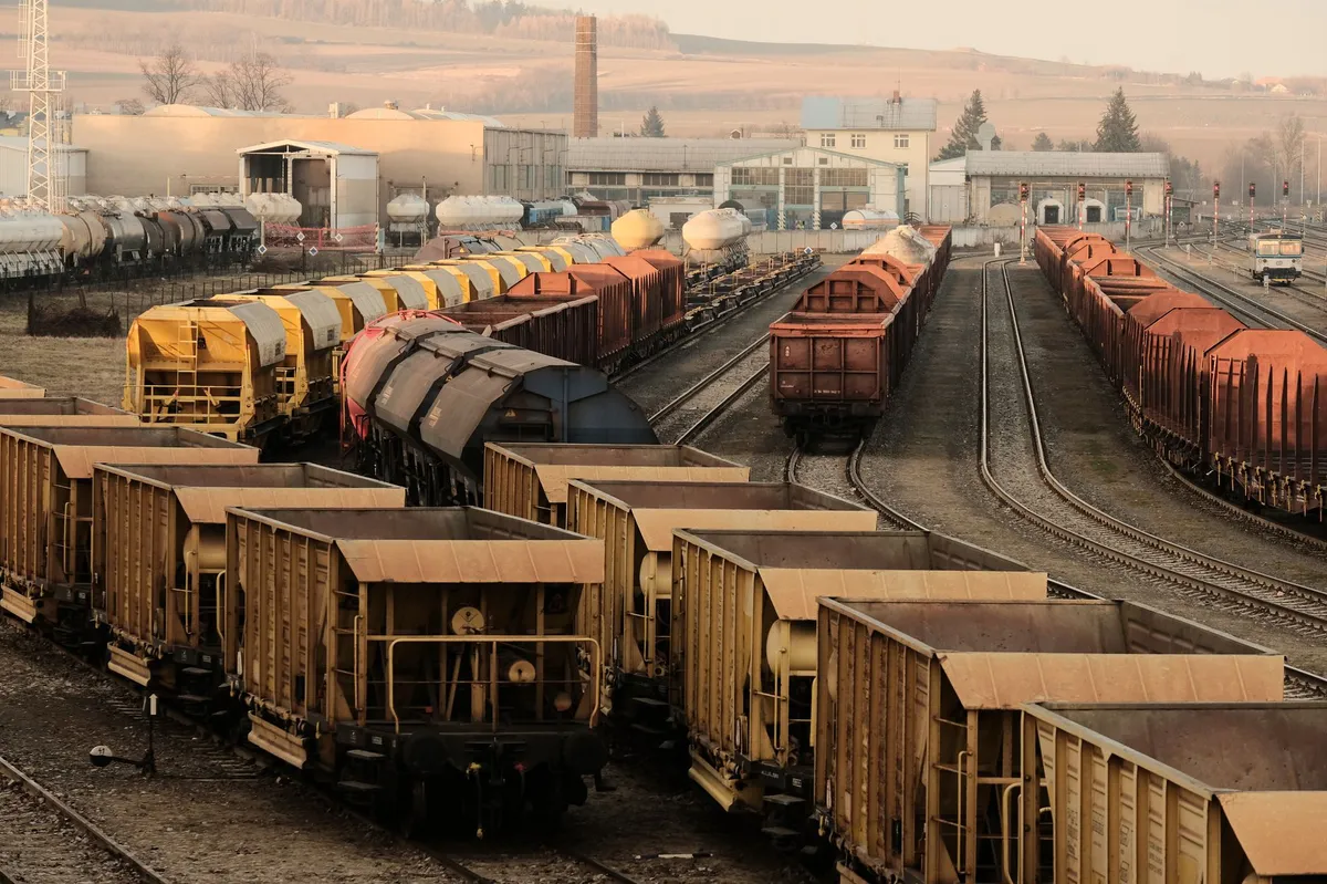 freight train with cargo