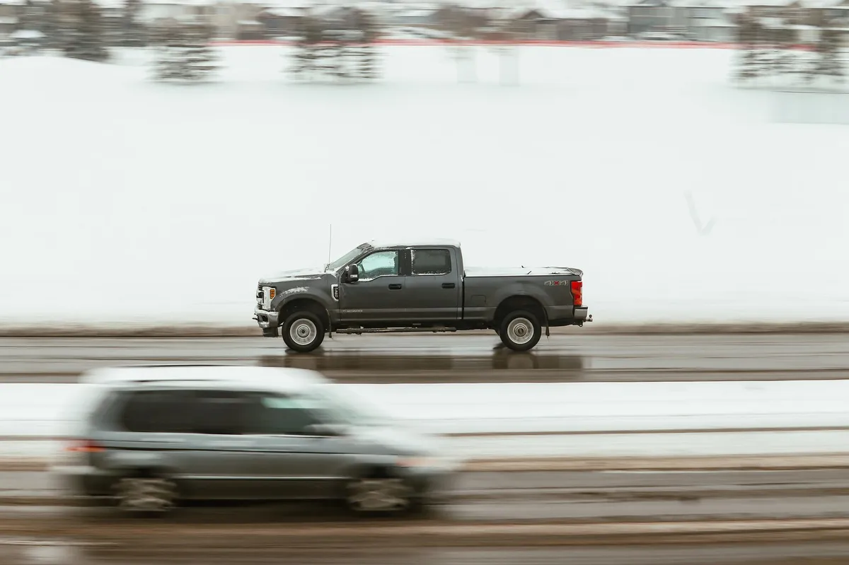pickup truck on road