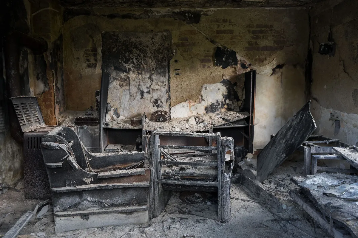 fire scene aftermath