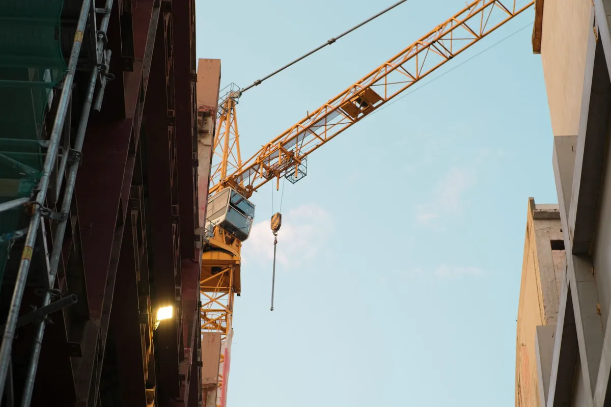 construction site with AI technology